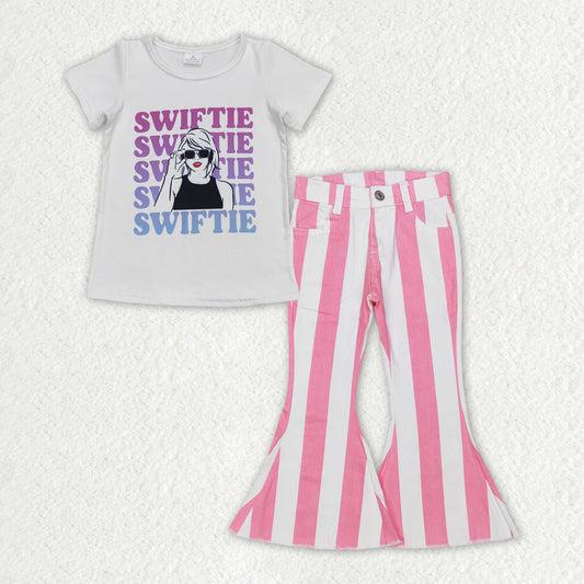 Swiftie Top Pink Denim Pants Set