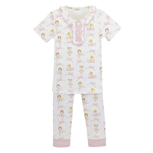 GSPO1649 Ballet Dancer Print Girls Pajama Set Preorder