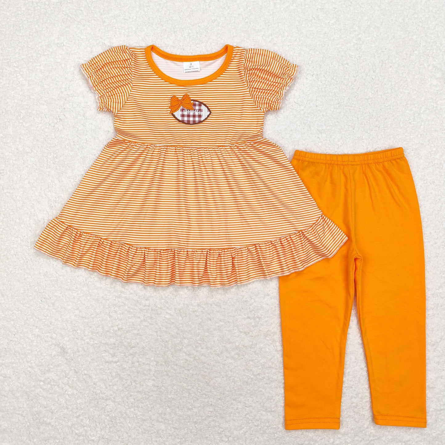 Baby Girls Embroidery Footabll Leggings Outfit