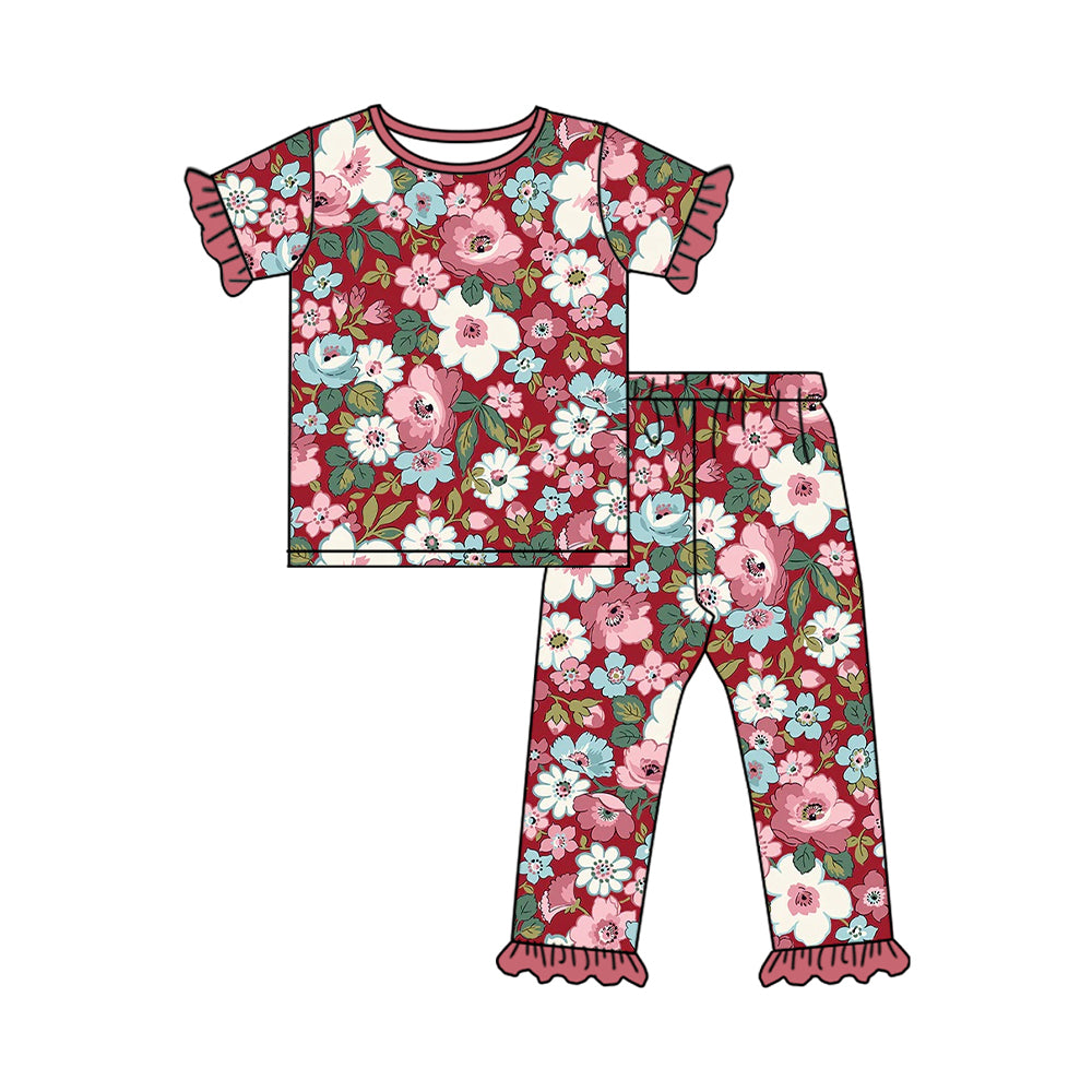 Toddler Baby Girls Sister Dinosaur Short Sleeve Pajama Set and Romper Preorder