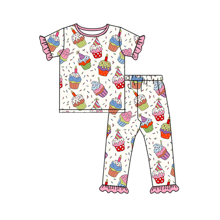 Toddler Baby Girls Sister Birthday Cale Pajama Set and Dress Preorder