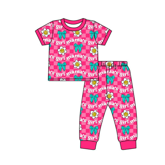GSPO2084 Mama's Girl Short Sleeve Top +Pants Outfit
