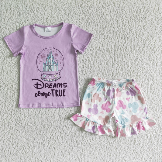 Summer Baby Girls Cartoon Outfit