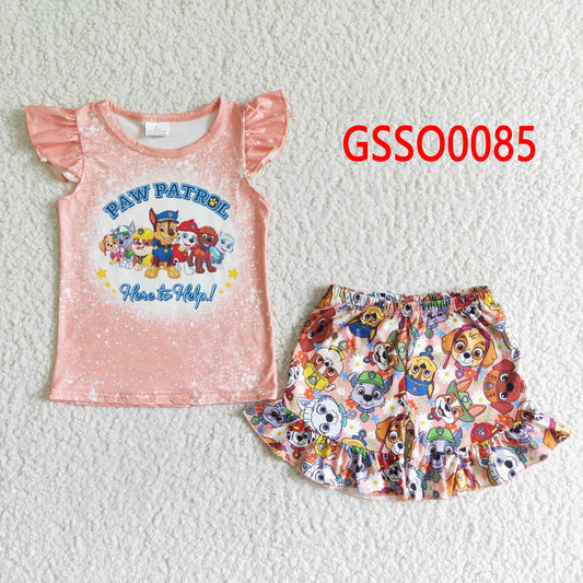 Summer Girls Cartoon Dog Outfit