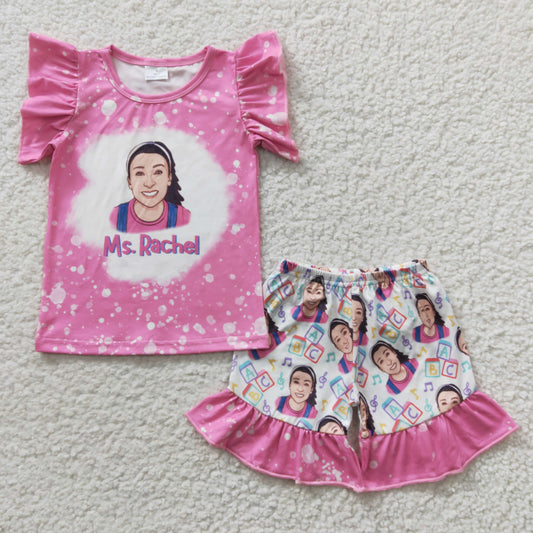 Baby Girls Pink Teacher Summer Shorts Sets