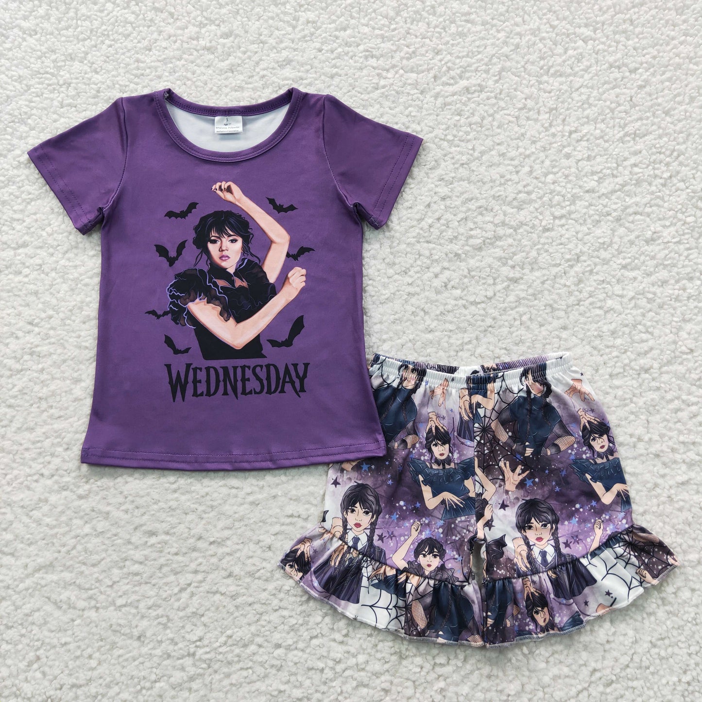 GSSO0271 Baby Girls Purple Shorts Set On Sale