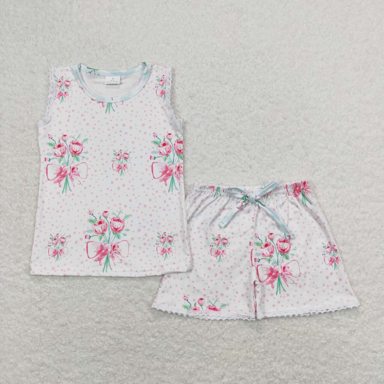 Summer Baby Girls Floral Tank Top Shorts Outfit