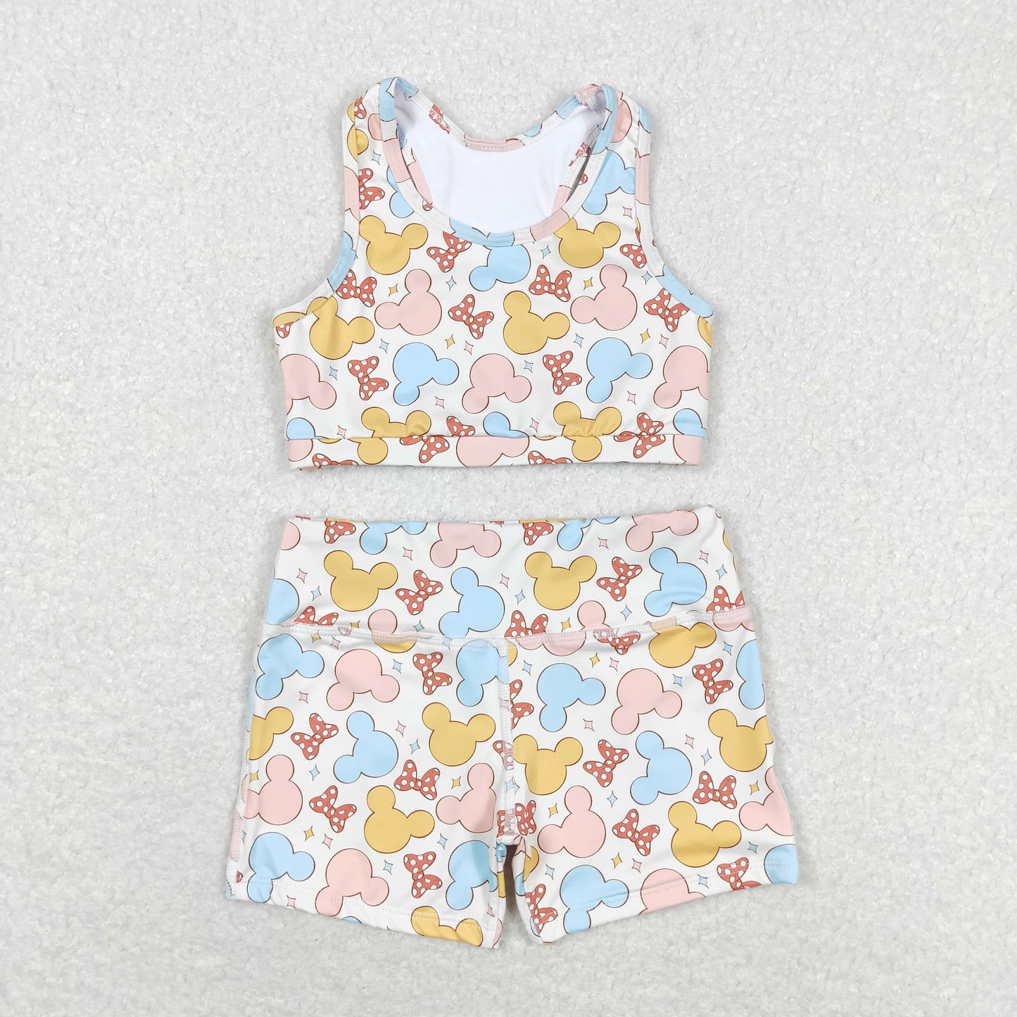 Summer Baby Girls Sport Yoga Vest top and Shorts Outfit