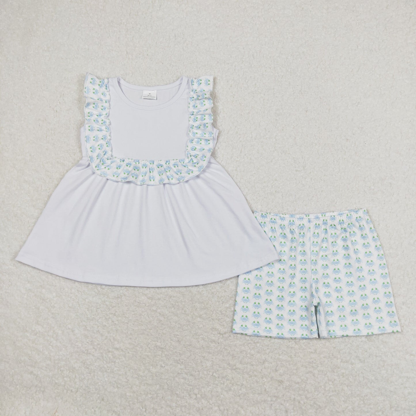 Summer Sibling Baby Clothing Carb Print Outfit Dress and Romper