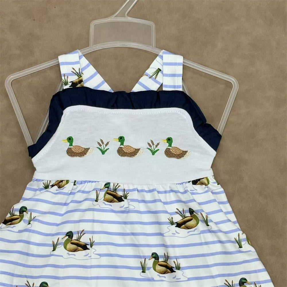 Sibling Baby Mallard Duck Summer Shorts Set For Girls and Boys