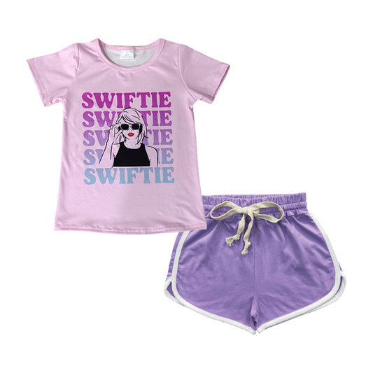 GSSO1232 Baby Girls Swiftie Singer Fans  Shorts Set Pre-order