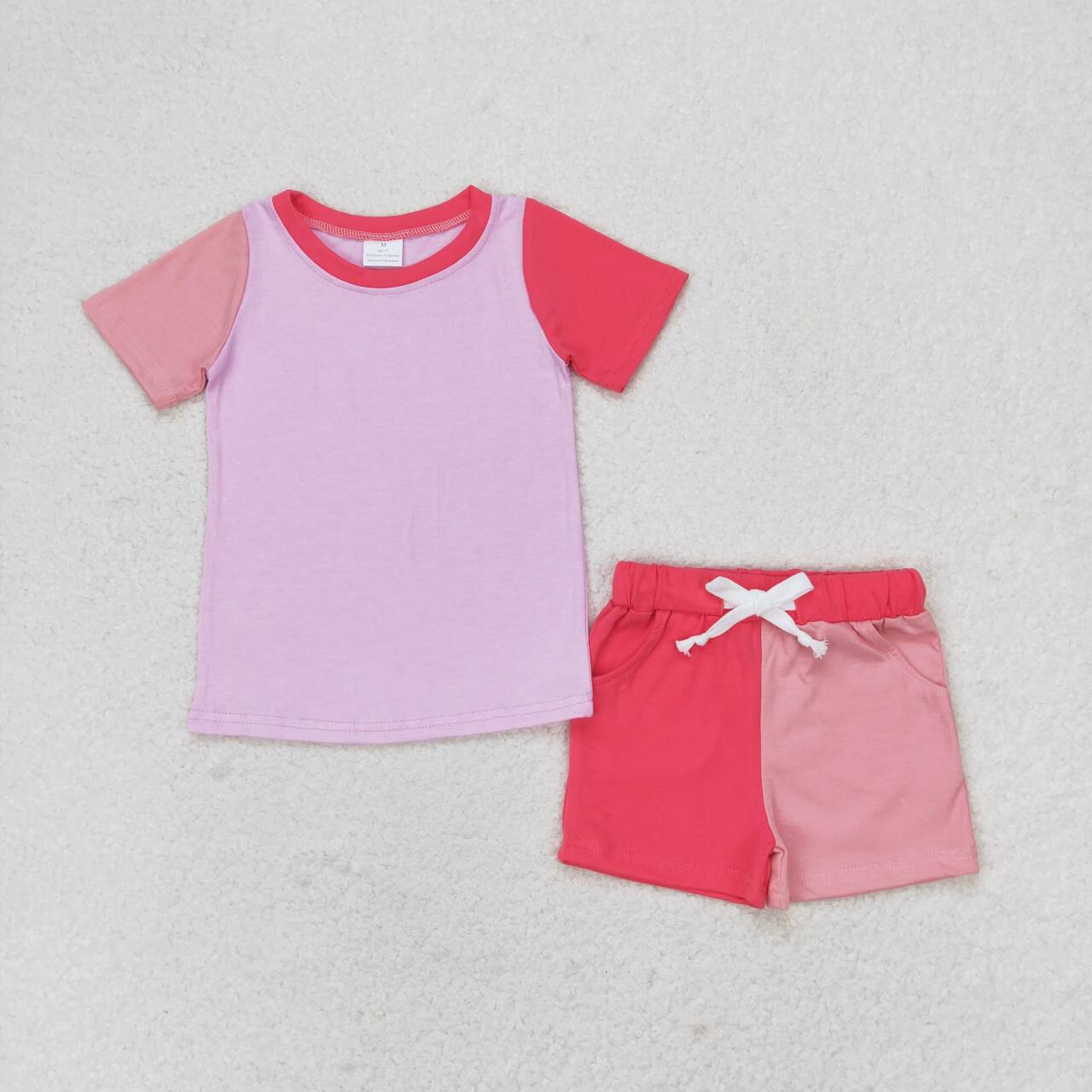 Summer Baby Girls Cotton Patch Shorts Set