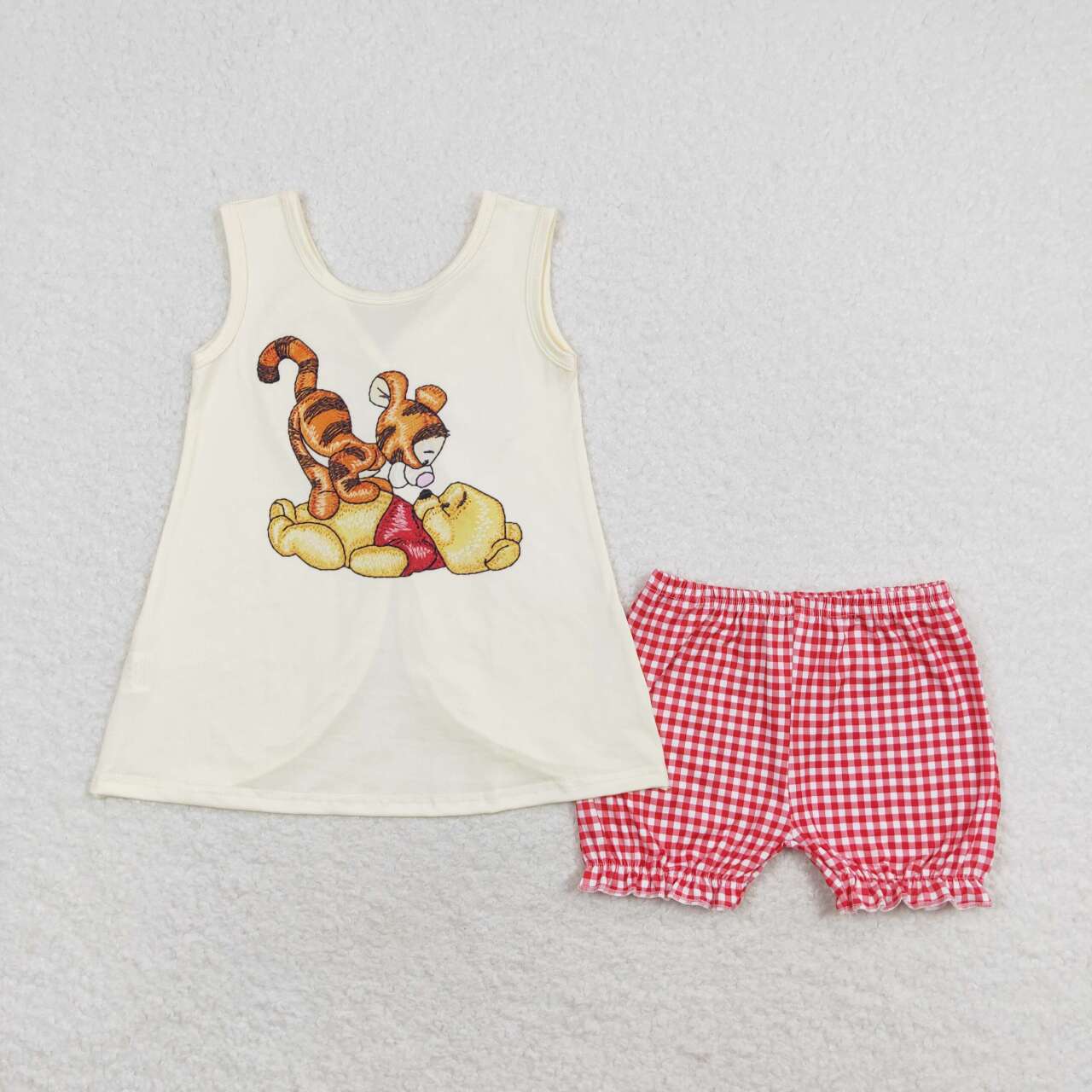 Baby Sibling Cartoon Tiger Bear Set & Romper
