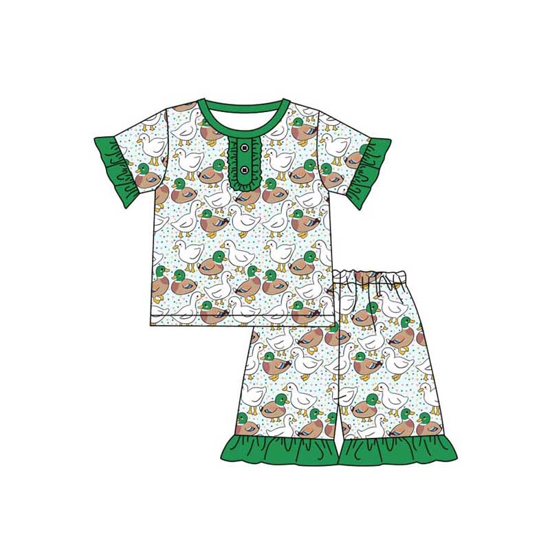 Toddler Baby Sibling Cute Mallarf Duck Shorts Set Preorder