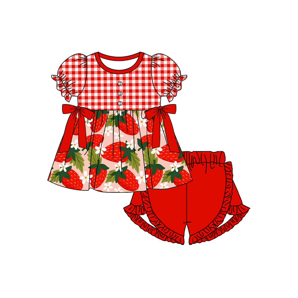 Sibling Baby Sister Summer Strawberry Matching Clothes Preorder