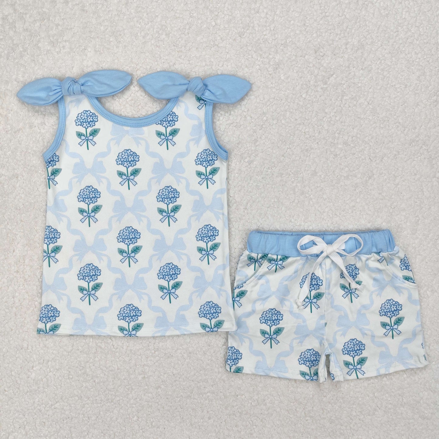 Summer Baby Girls Sibling Bow Tank Top Play Set