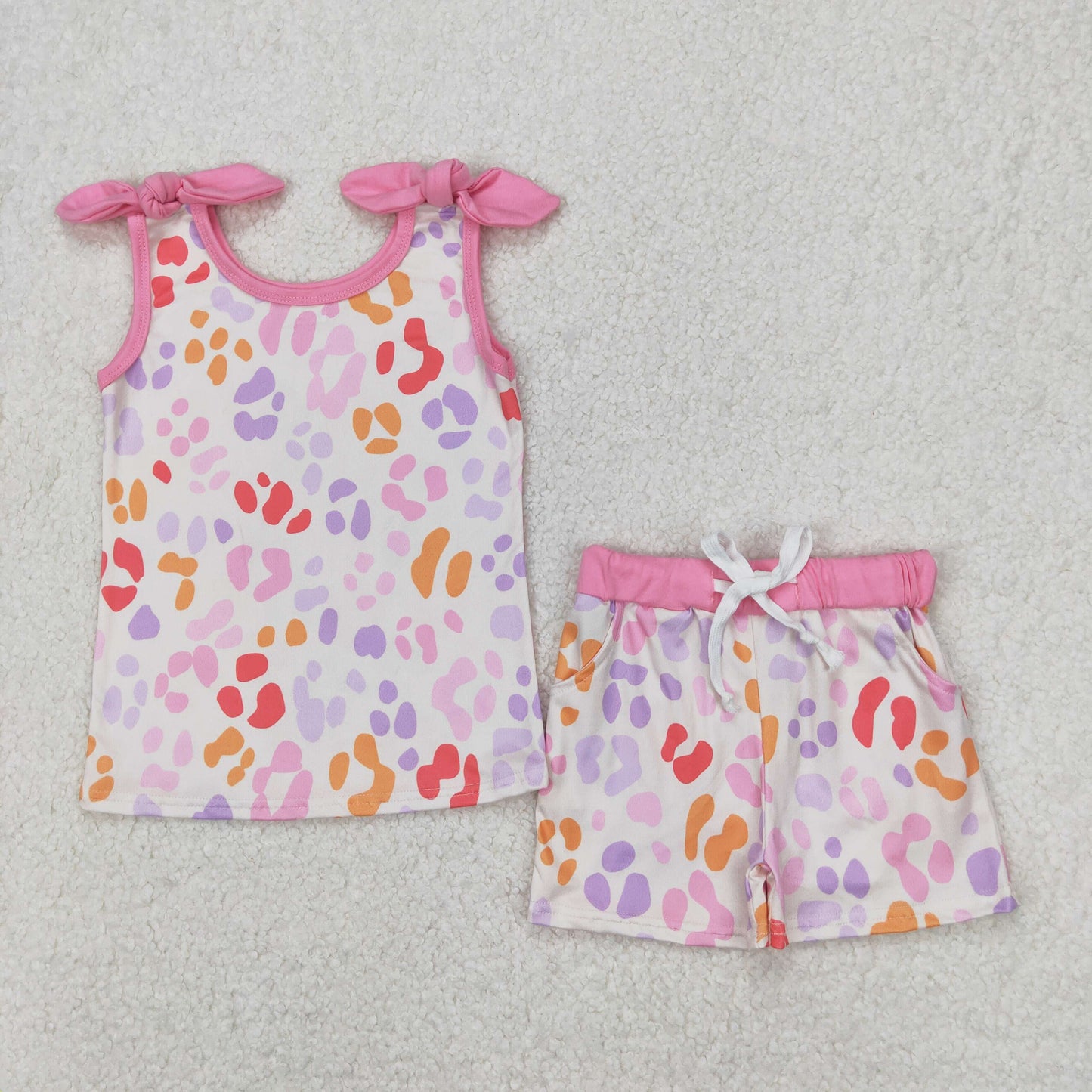 Summer Baby Girls Sibling Bow Tank Top Play Set