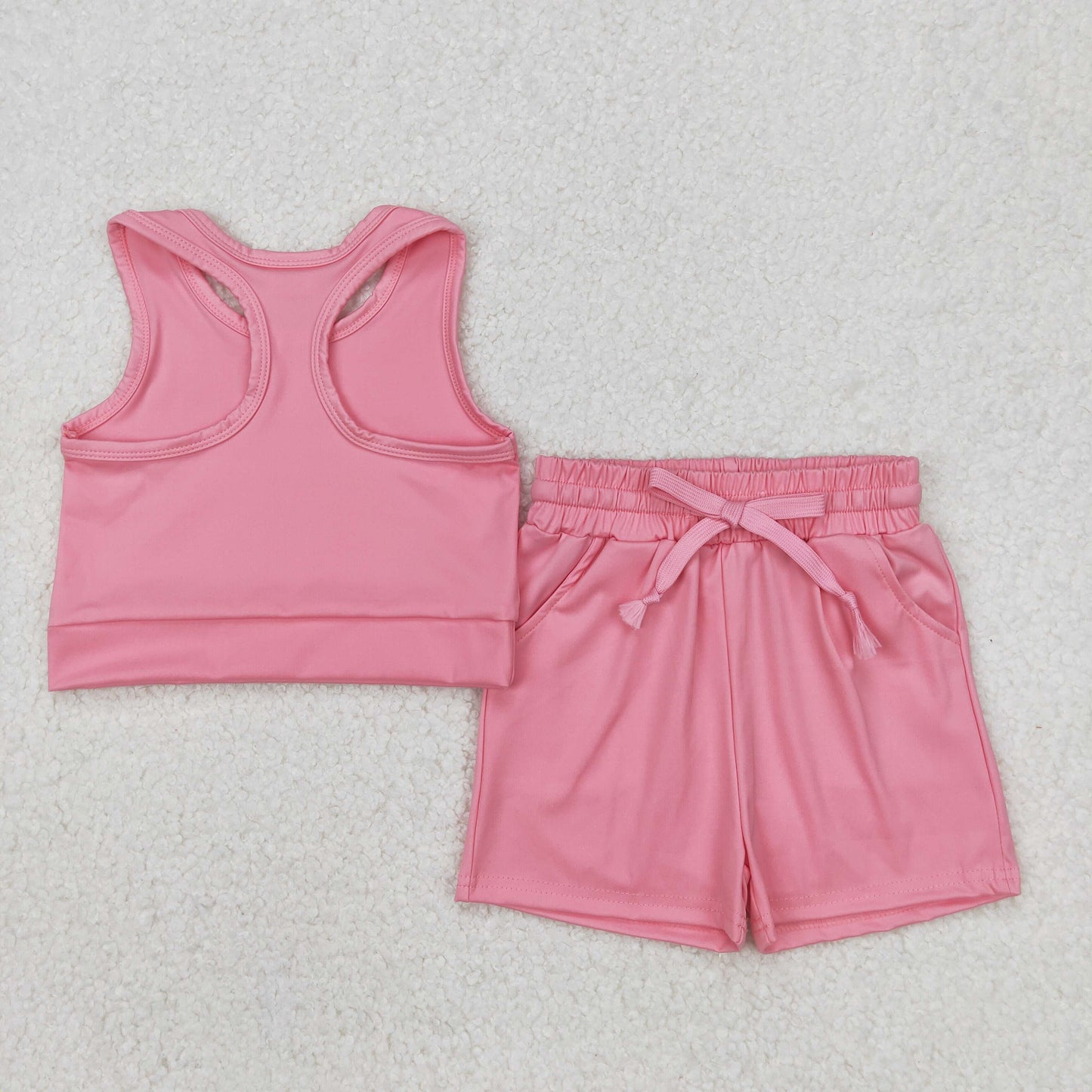 Sibling Active Wear Baby Girls Vest Top Yoga Sports Shorts Outfits