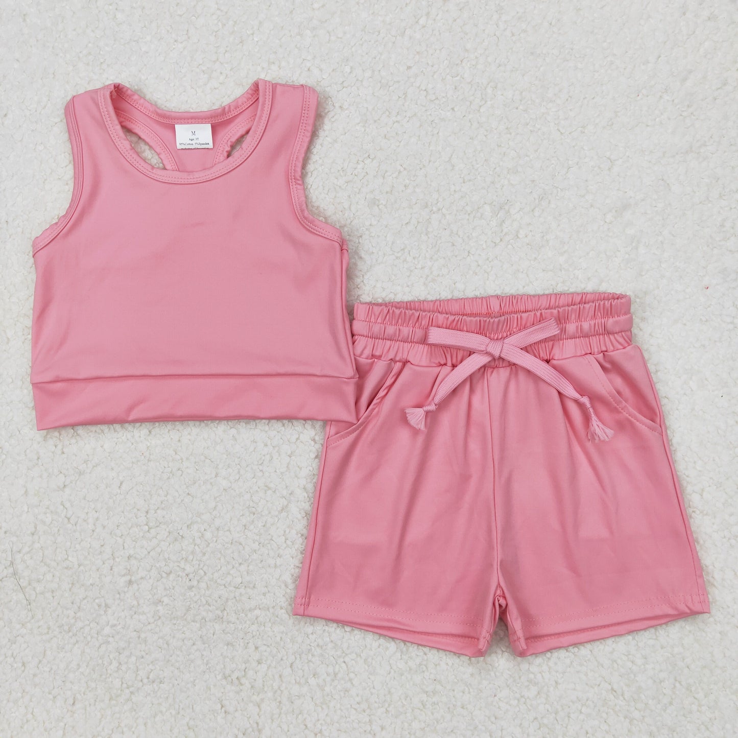 Sibling Active Wear Baby Girls Vest Top Yoga Sports Shorts Outfits
