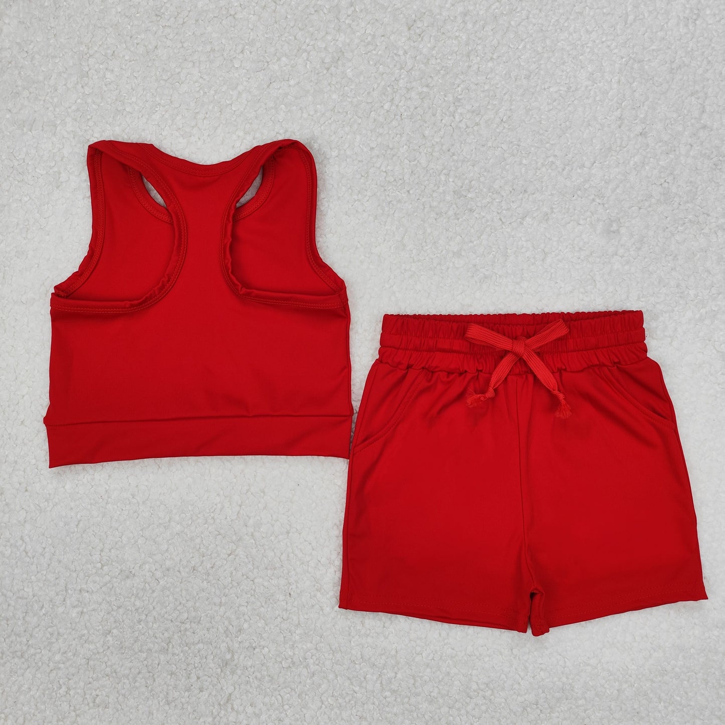 Sibling Active Wear Baby Girls Vest Top Yoga Sports Shorts Outfits