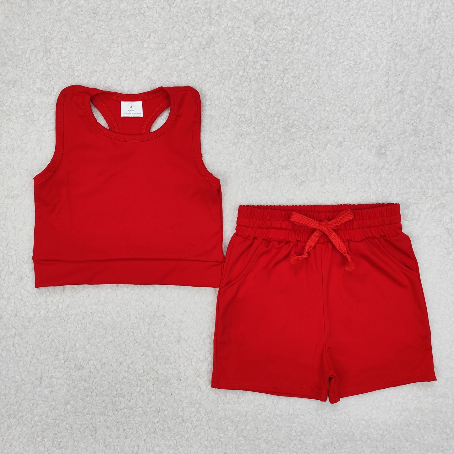 Sibling Active Wear Baby Girls Vest Top Yoga Sports Shorts Outfits