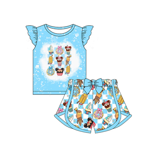 GSSO2589 Baby Girls Cartoon Mouse Shorts Set Preorder