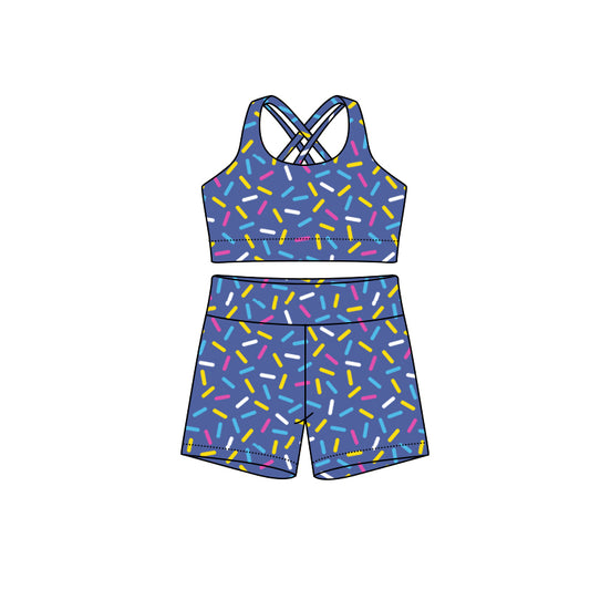 GSSO2697 Adult Women Sprinkles Blue Sport Set Preorder