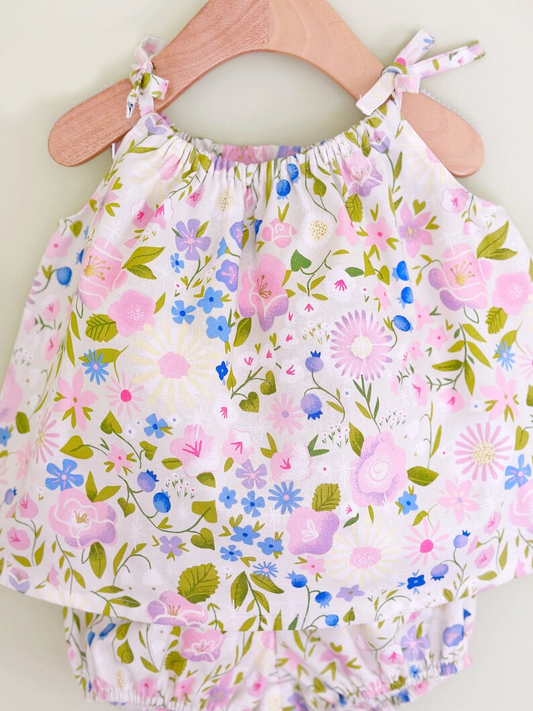 LR2836 Baby Girls Flowers Shorts Set Preorder