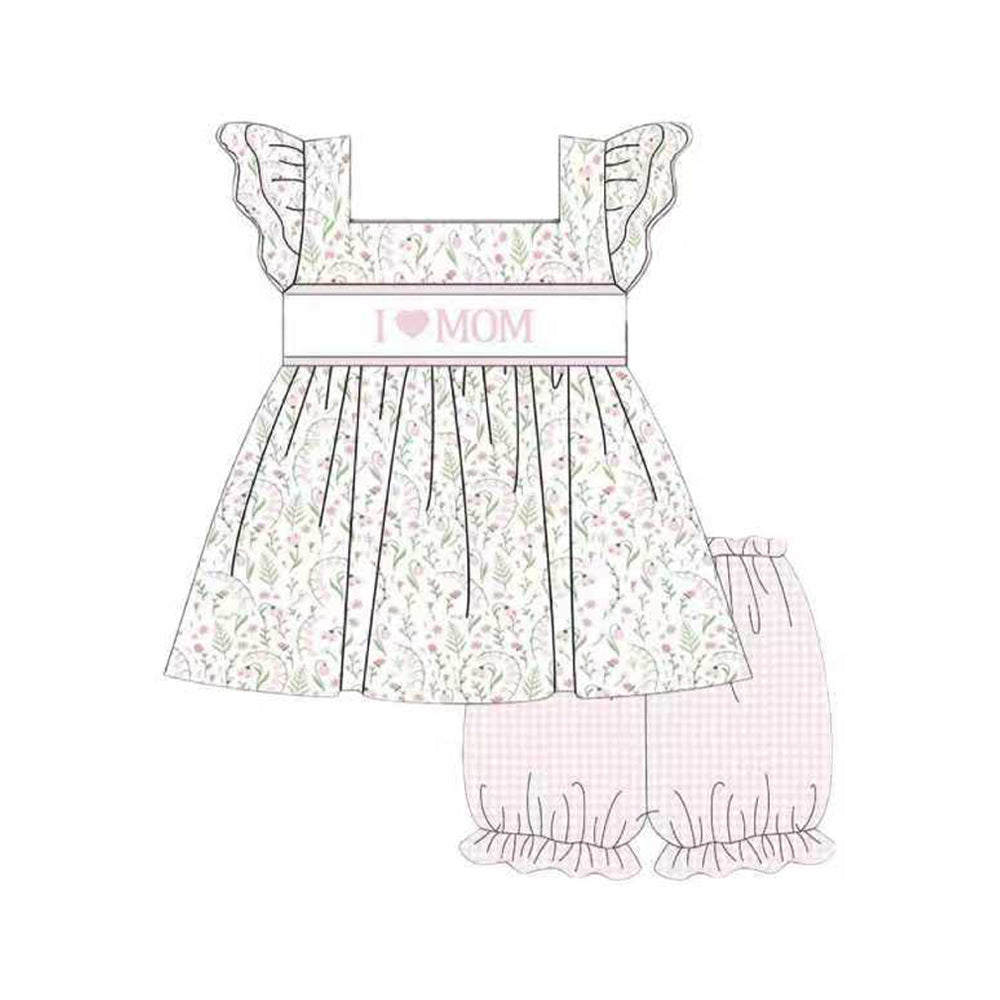GSSO2915 Baby girls I Love mon shorts set preorder