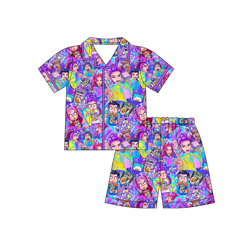 GSSO3087 Baby Girls Cartoon Kpop Shorts Set Preorder