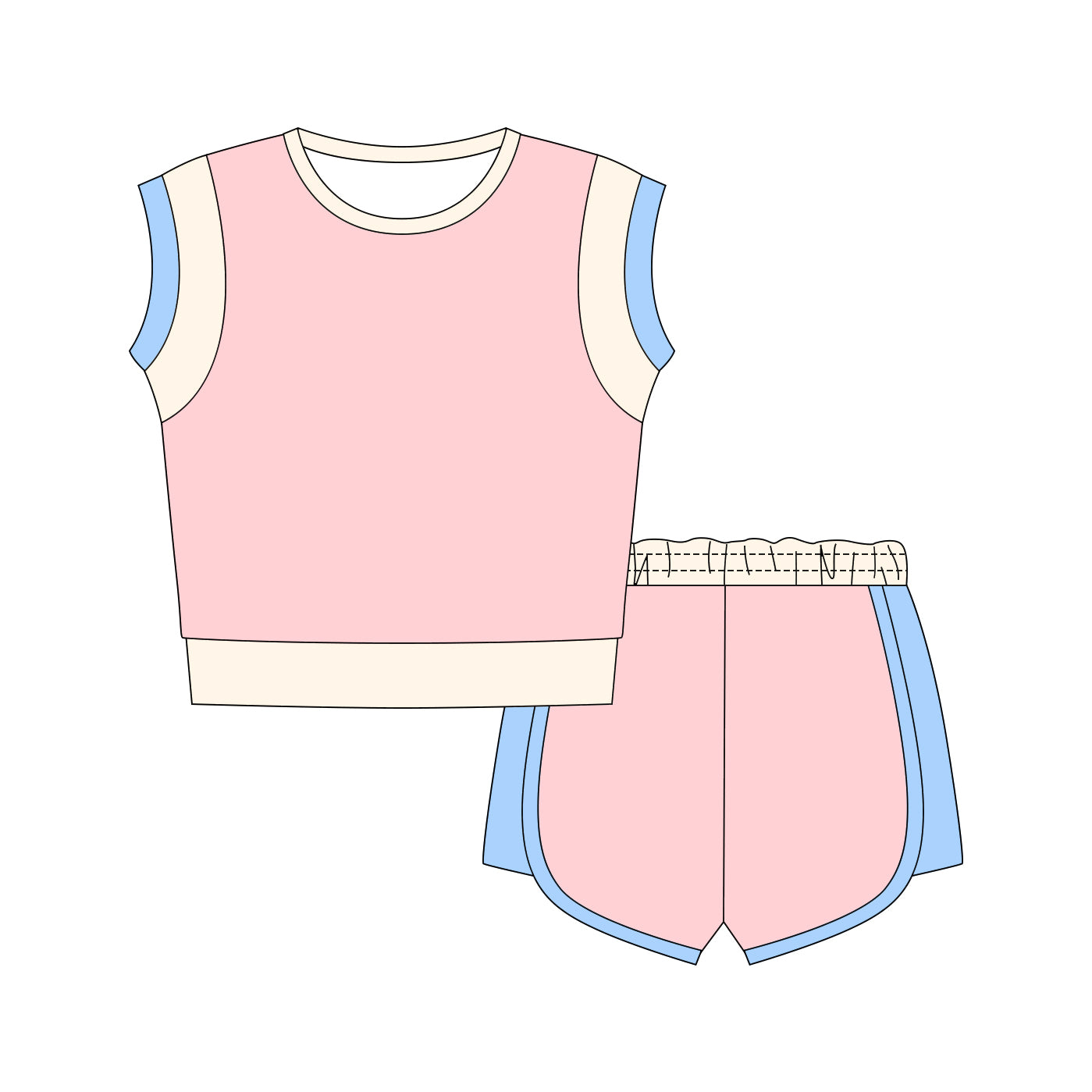 GSSO3307 Baby Girls   Pink Shorts Set Preorder