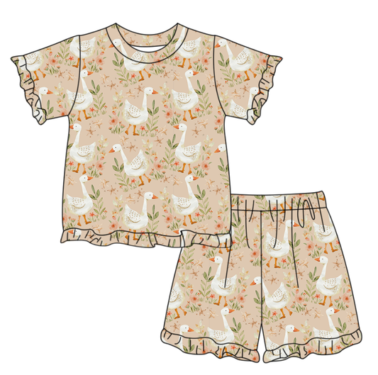 GSSO3329 Baby Girls Goose Shorts Set Preorder