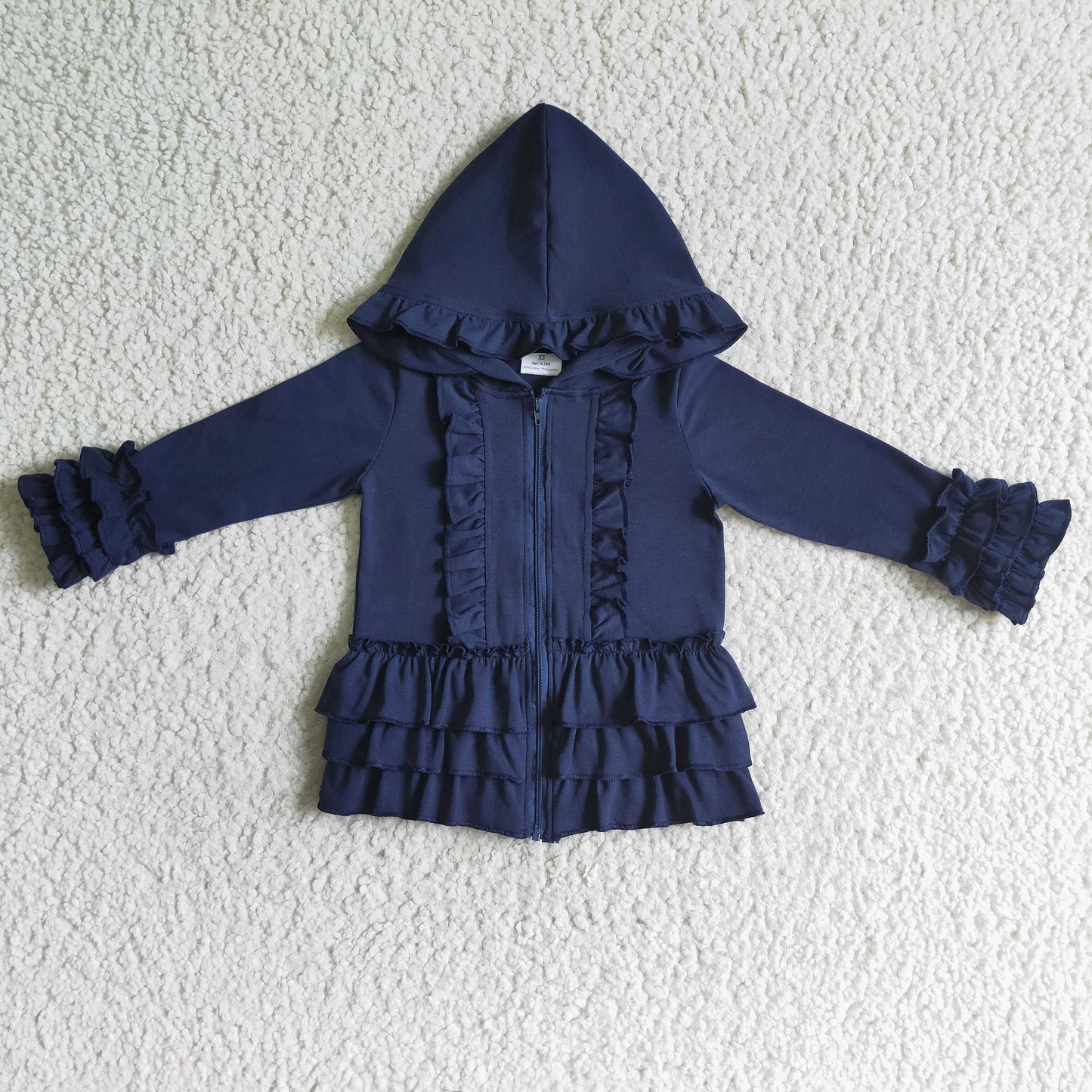 Baby girls zip ruffle 8 colors jackets cardigans