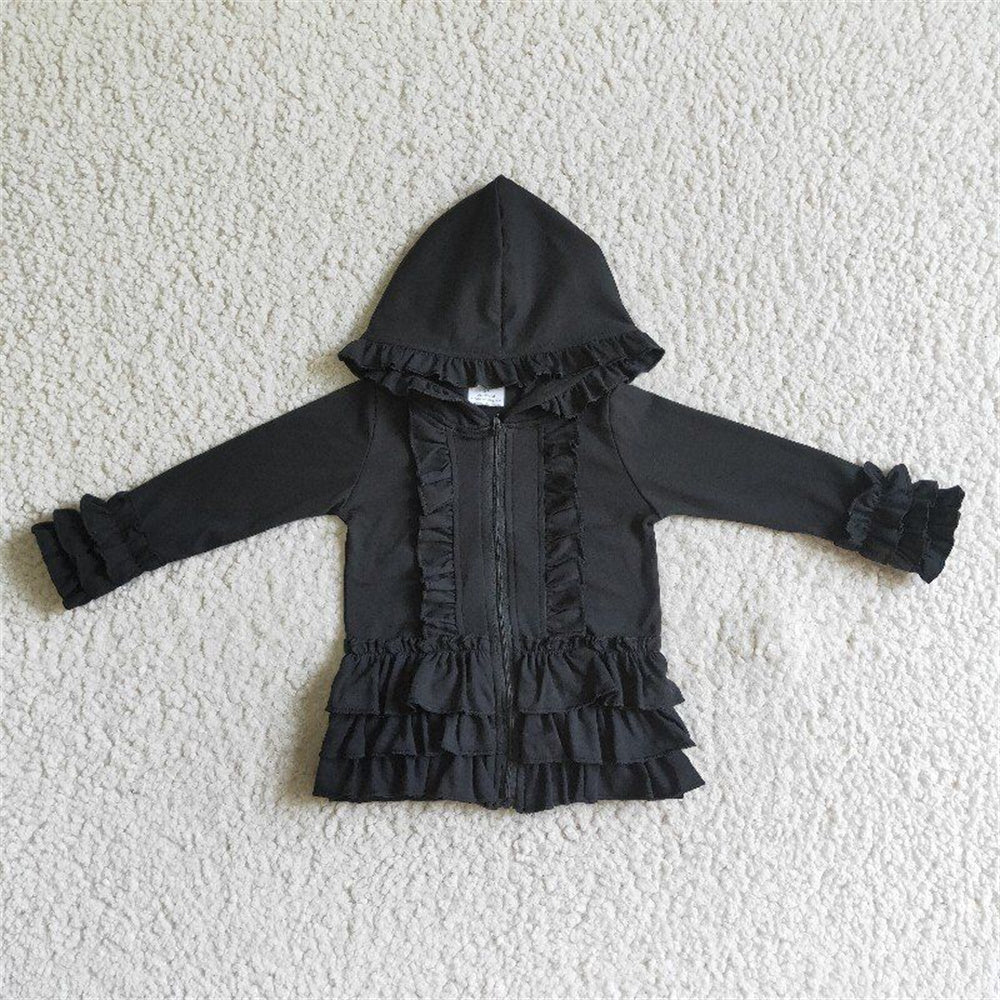 Baby girls zip ruffle 8 colors jackets cardigans