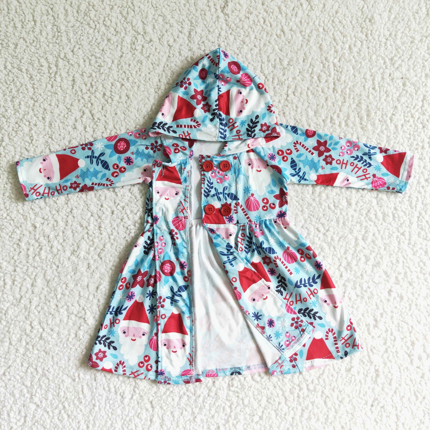 GT0026 Girls Christmas Dress Hoodie Coat