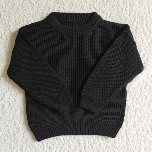 Black Color long Sleeve Sweater Top