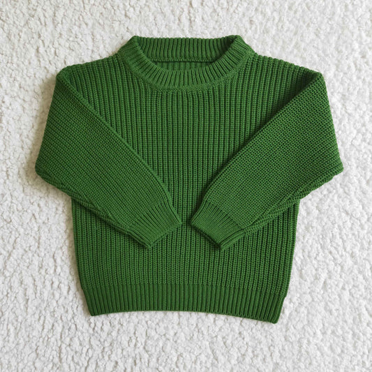 GT0031 Green Color long Sleeve Sweater Top