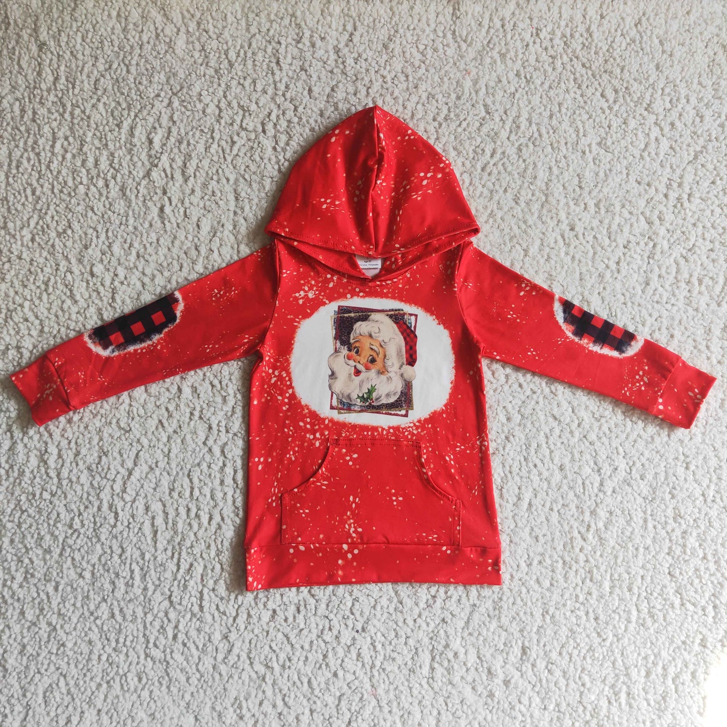 Baby Girls Christmas Santa Long Sleeve Hoodie Top