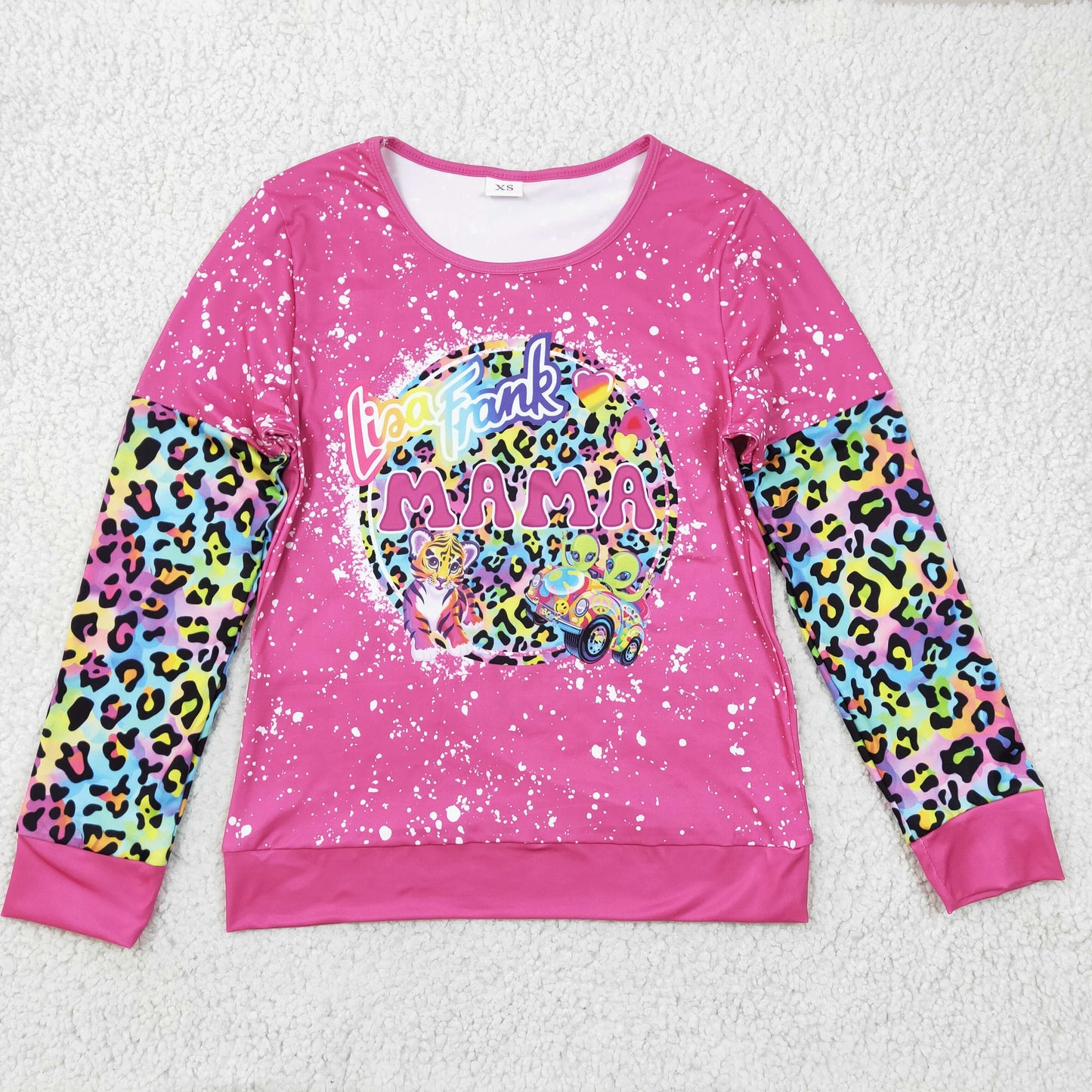 Colorful Leopard Tiger Mama Sweatshirt Adult Top Clothing