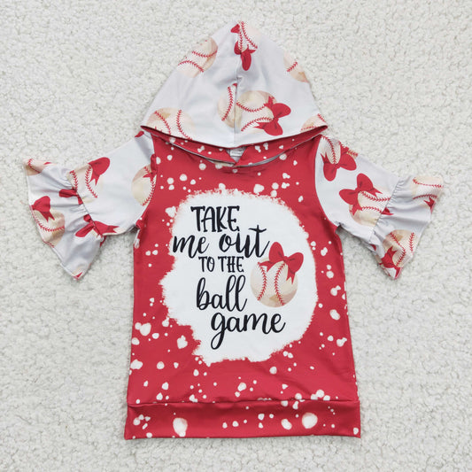 Baby Girls Baseball Short Sleeve Hoodie Top On Sale