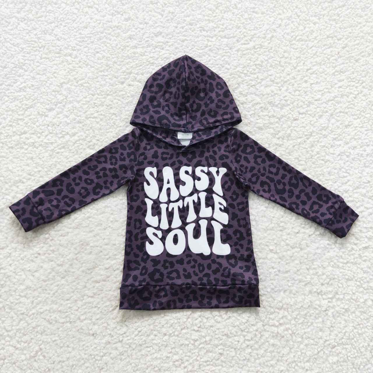 Baby Girls Sassy Little Soul Leopard Hoodie Shirts Tops