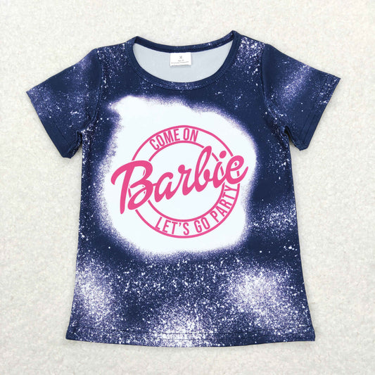 Baby Girls Bleached Doll Short Sleeve Tee Shirt Tops