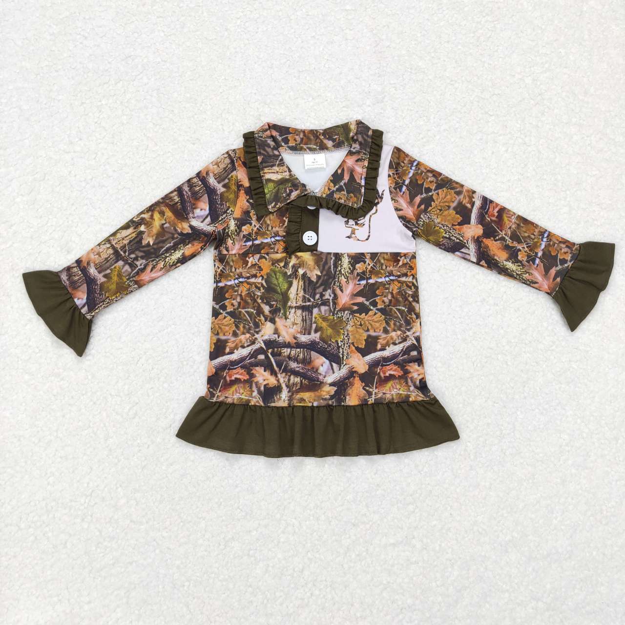 Baby Sibling Camo Hunting Deer  Pullover Top