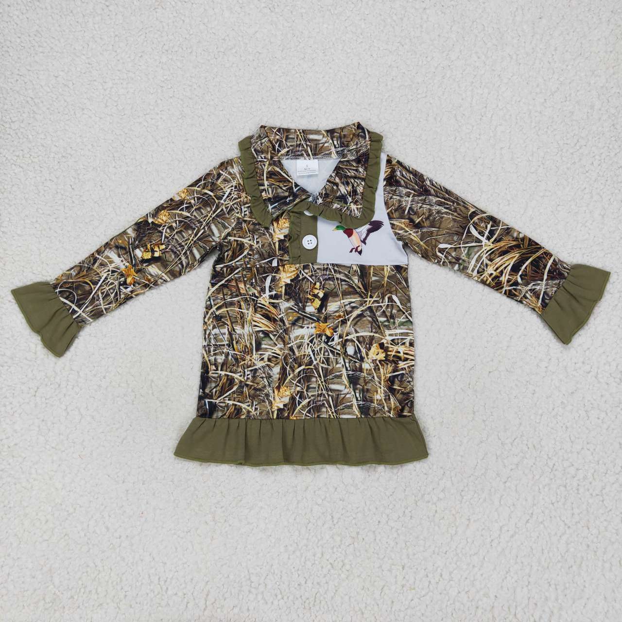 Baby Girls Boys Sibling Camo Hunting Mallard Duck Pullover Top