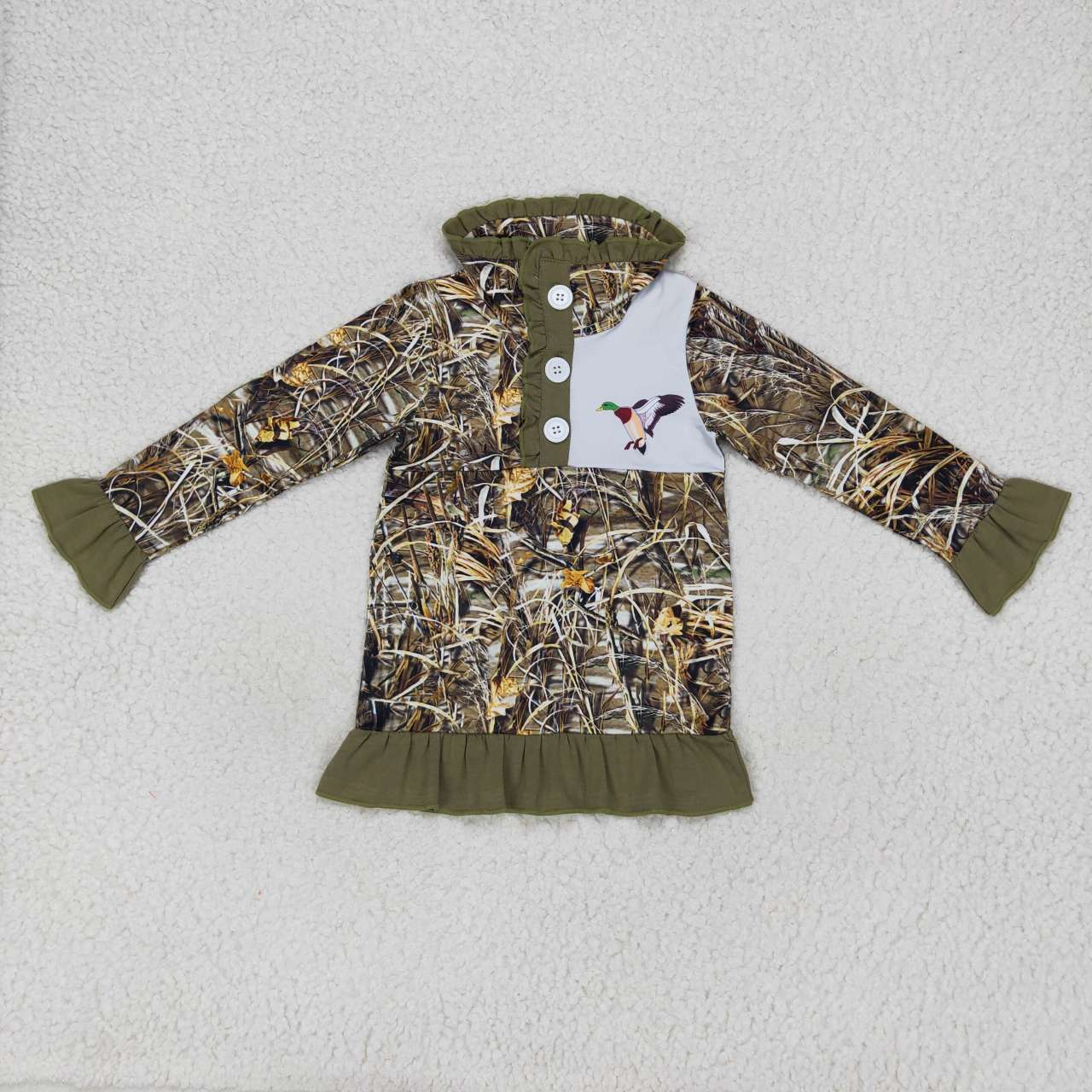 Baby Girls Boys Sibling Camo Hunting Mallard Duck Pullover Top