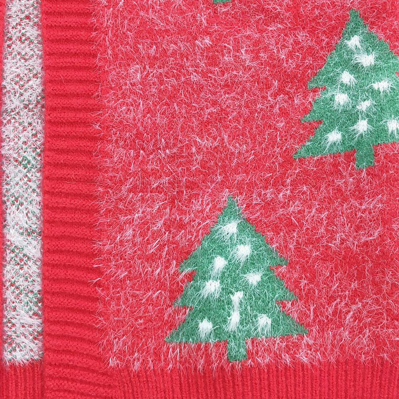 Kids Girls Christmas Tree Red Sweater Coat