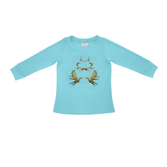 Kids Boys Antler Print Long Sleeve T-shirt Top Pre-order