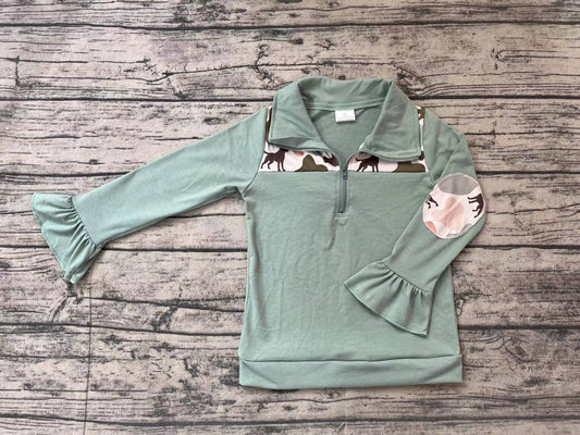 Baby Girls Long Sleeve  Camo Pullover Top  Preorder