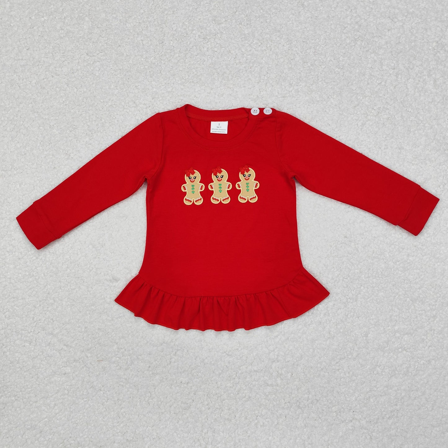 Baby Girls Boys Christmas Gingersnap Long Sleeve Top