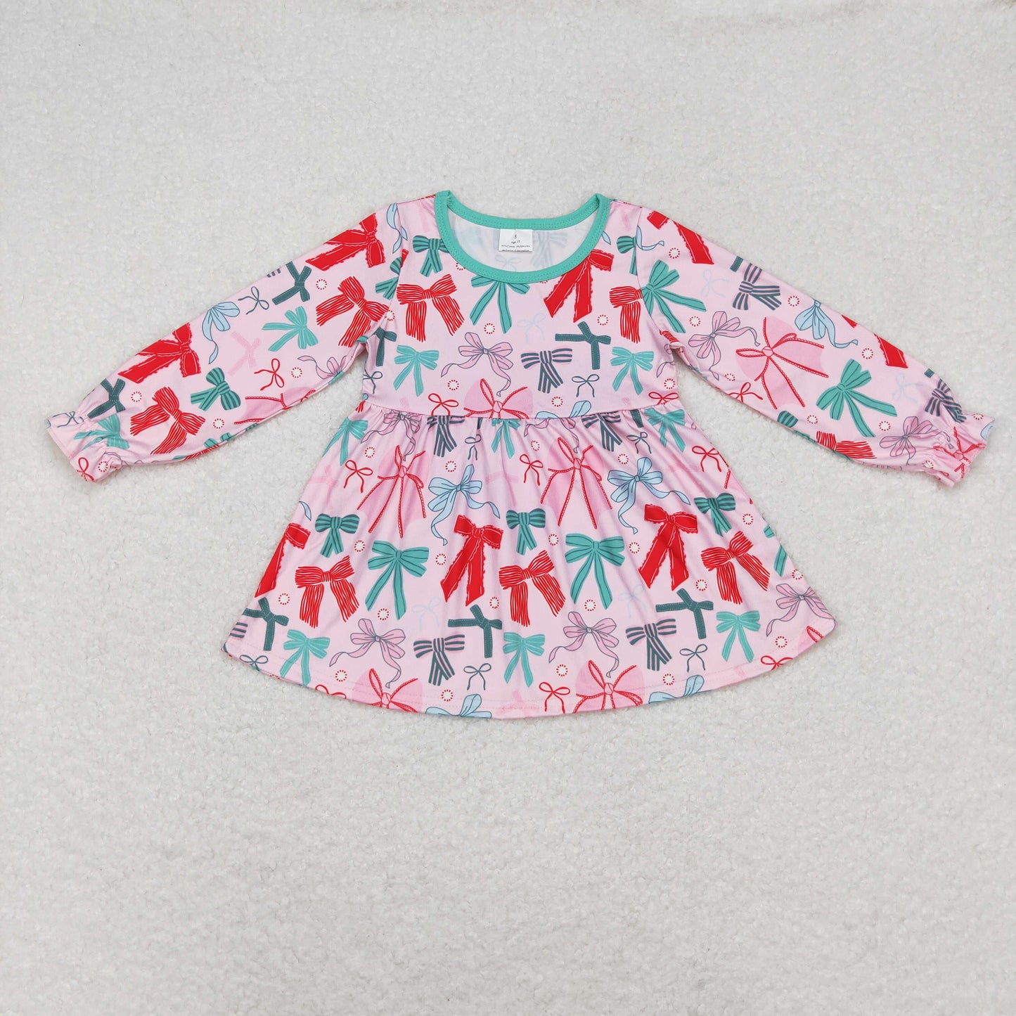 GT0721 Baby Girls Christmas Bow Tunic Top